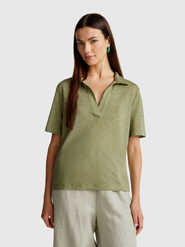 Polo pur lin Femme