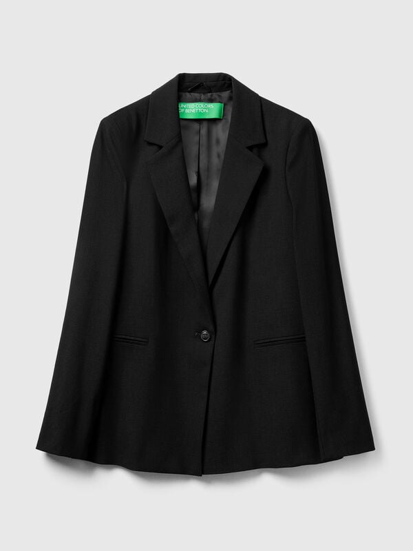 Blazer en mélange de viscose extensible Femme