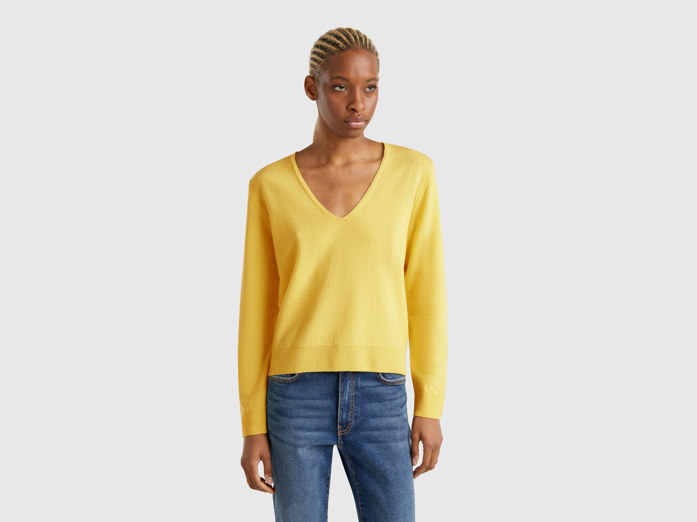 V NECK SWEATER L/S Femme image number 0