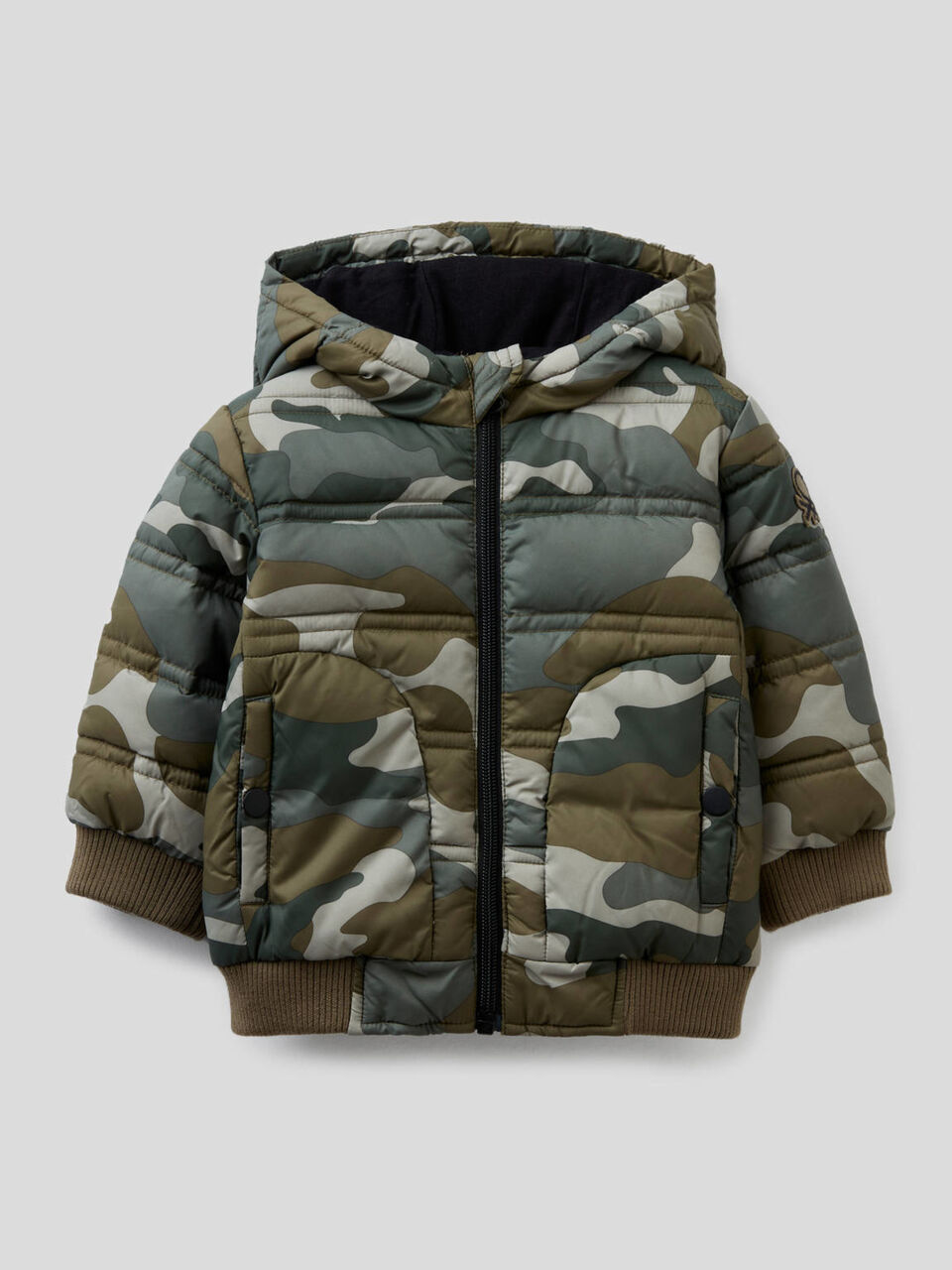 Blouson à motif avec capuche image number 1