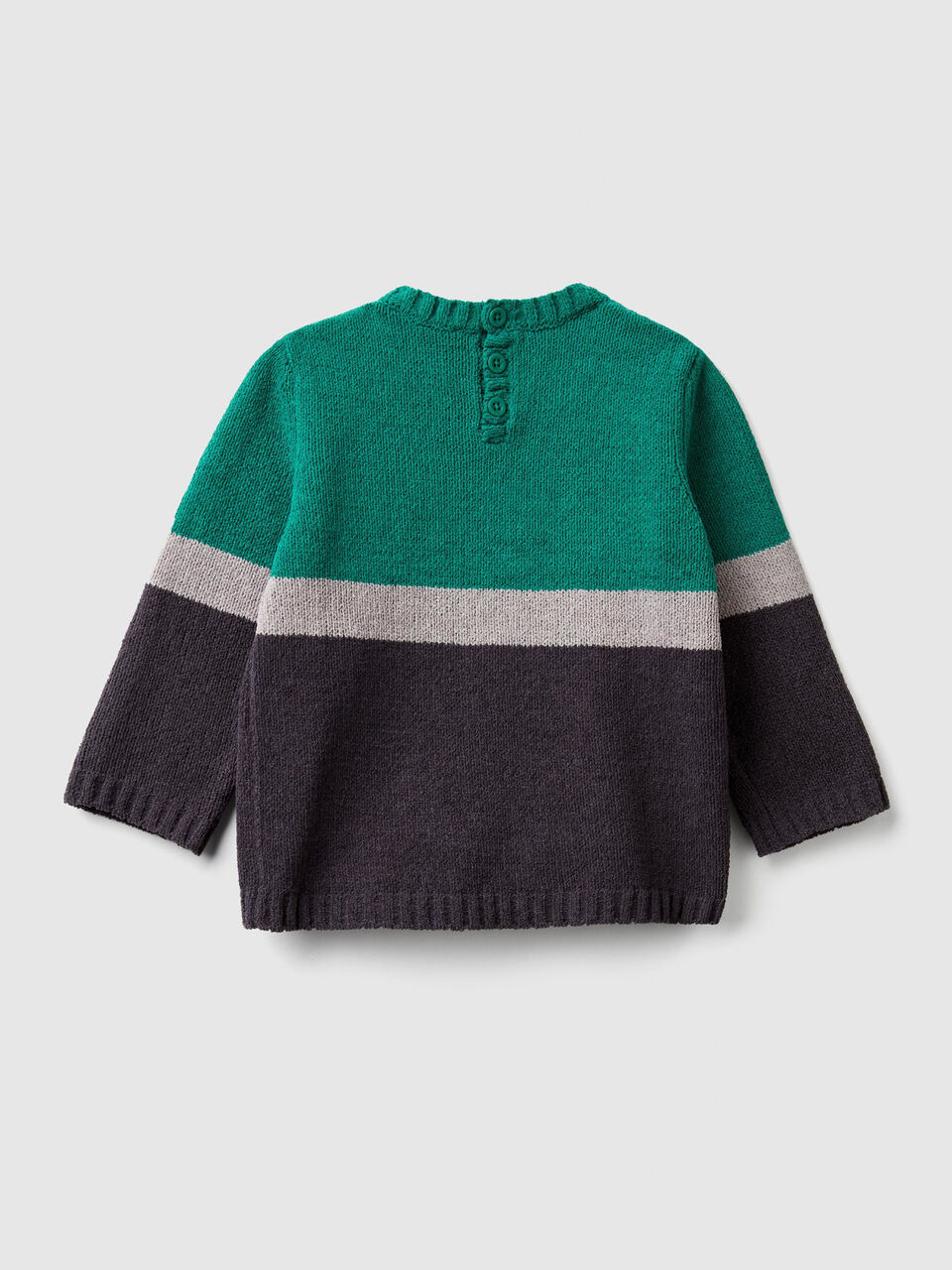 Pull en chenille avec intarsia image number 2