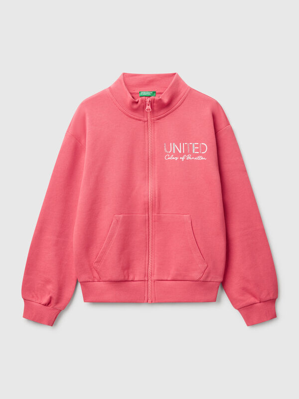 Sweatshirt avec fermeture éclair et col montant Filles