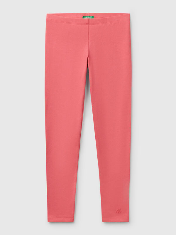 Leggings en coton extensible avec logo Filles