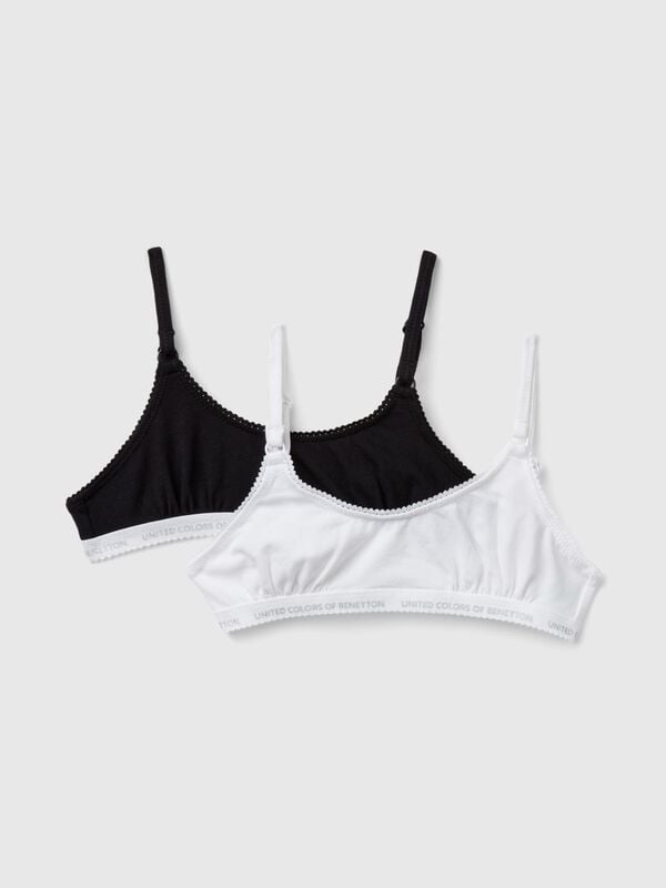 Deux soutiens-gorge en coton stretch Filles