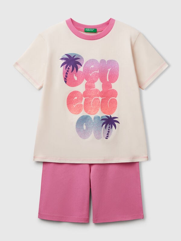 Pyjama avec maxi logo Garçon