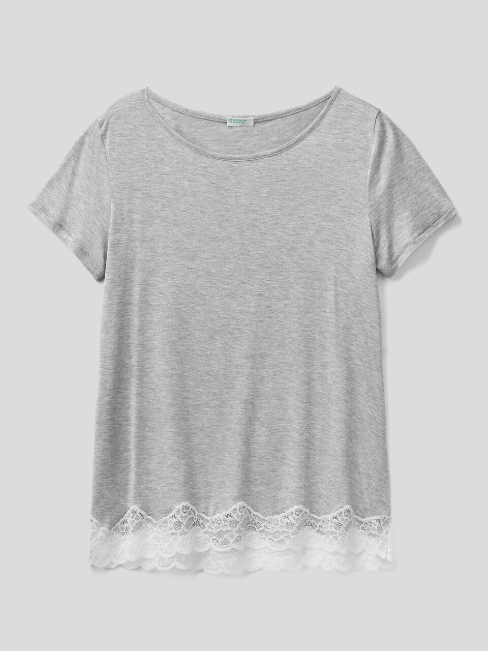 T-shirt à manches courtes avec dentelle image number 1