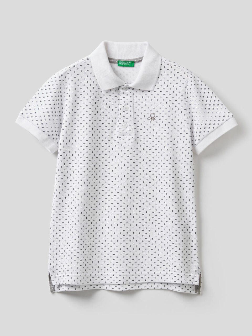 Polo en coton avec micro imprimé image number 1