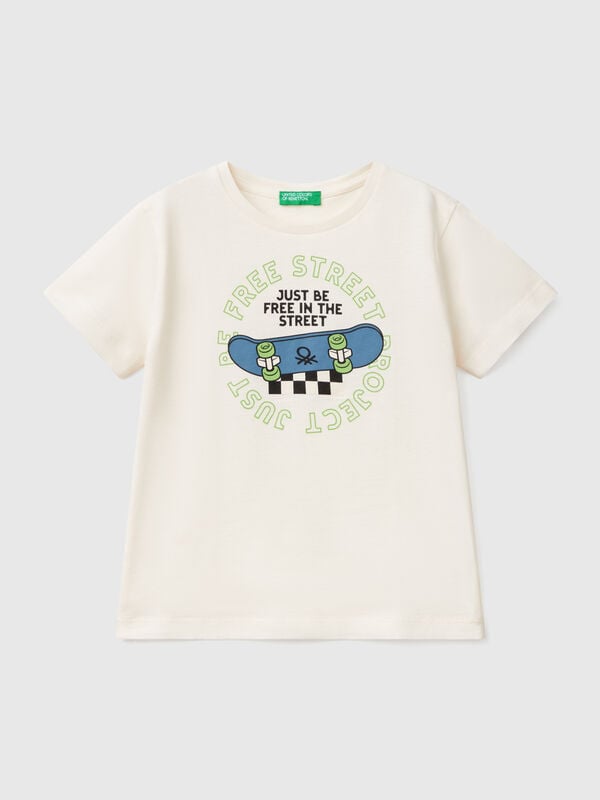 T-shirt en coton avec imprimé Garçon