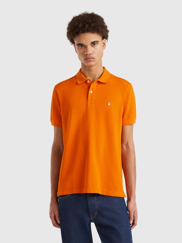 Polo regular rouille Homme