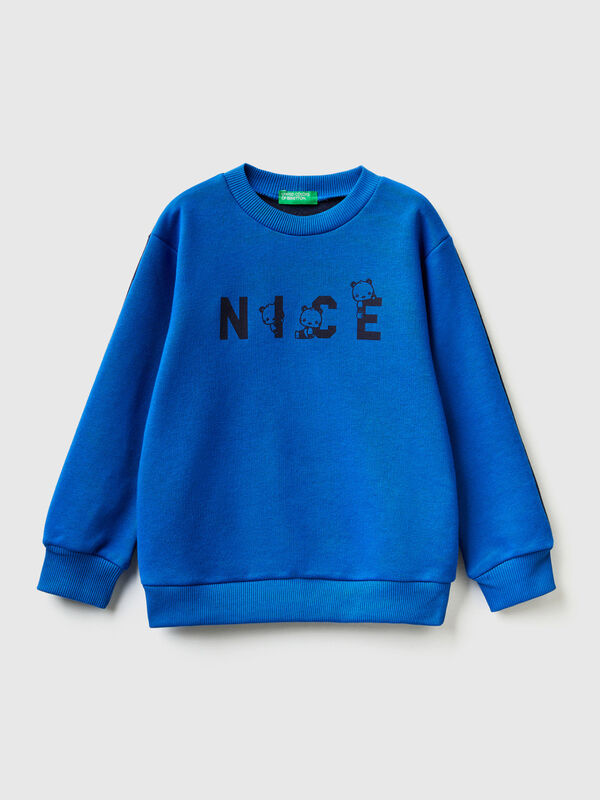 Sweat color block avec imprimé