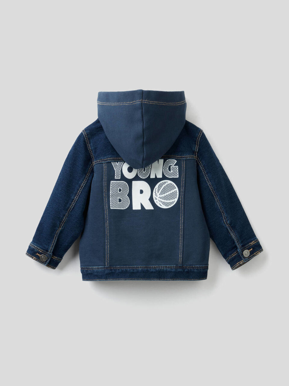 Blouson en molleton effet denim image number 2