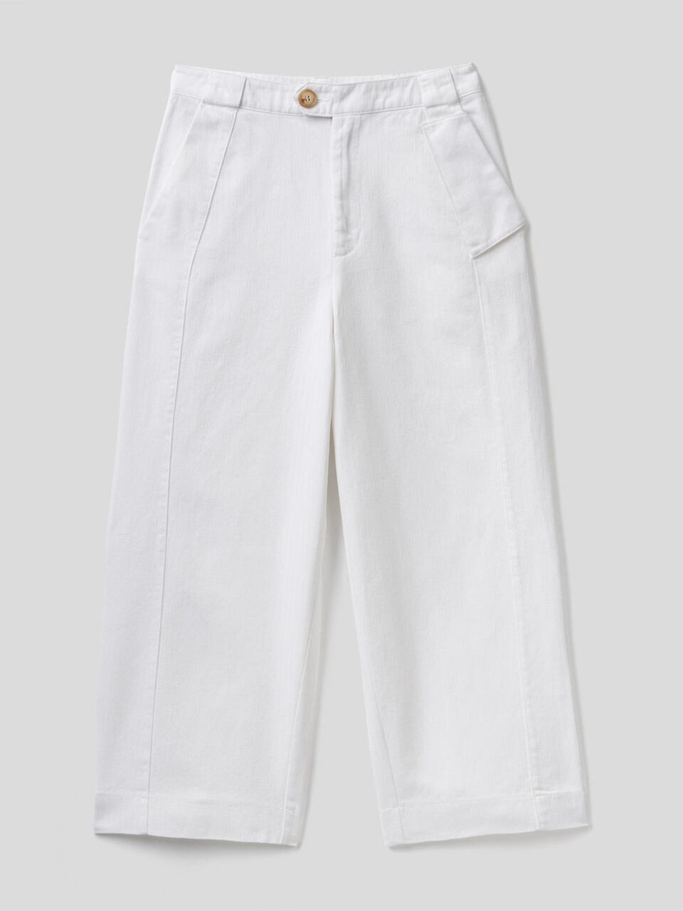 Pantalon à coupe ample en pur coton image number 1