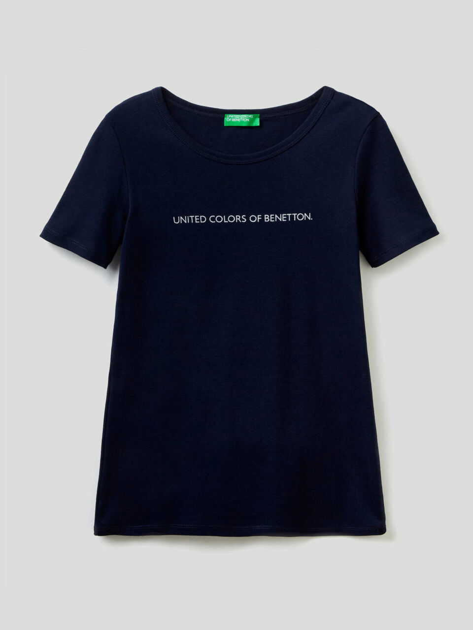 T-shirt pur coton à imprimé logo pailleté image number 1