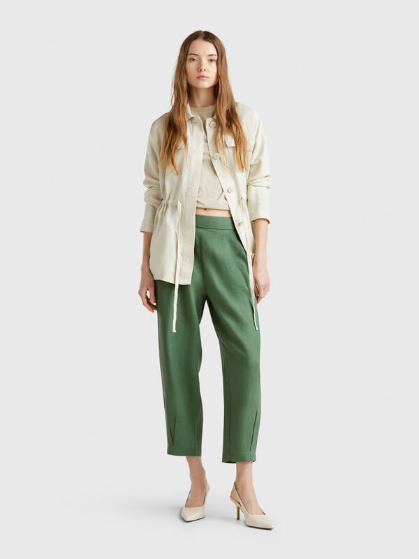 Pantalon doux pur lin Femme