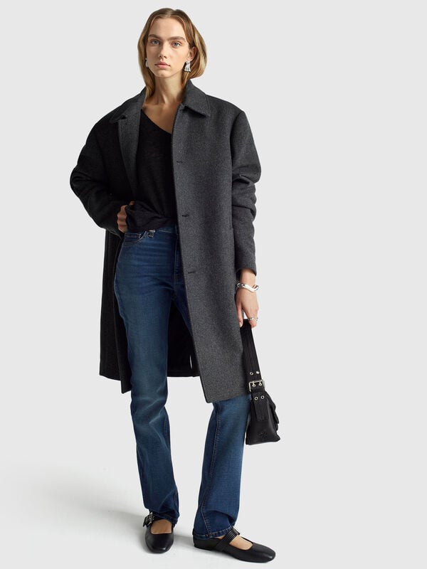 Pull jacquard en mélange de viscose Femme