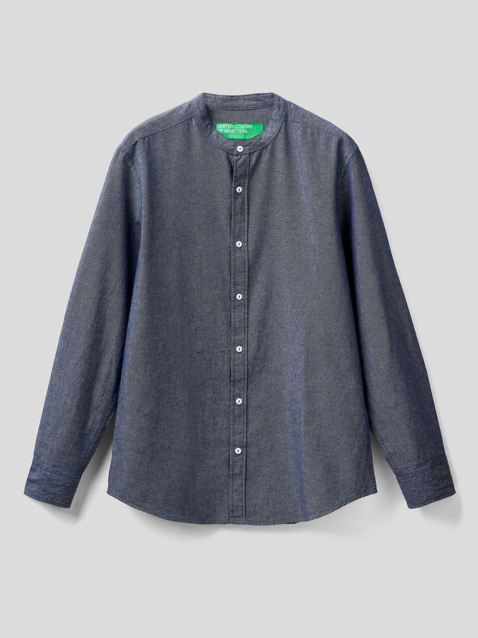 Chemise col mao en 100% coton image number 1