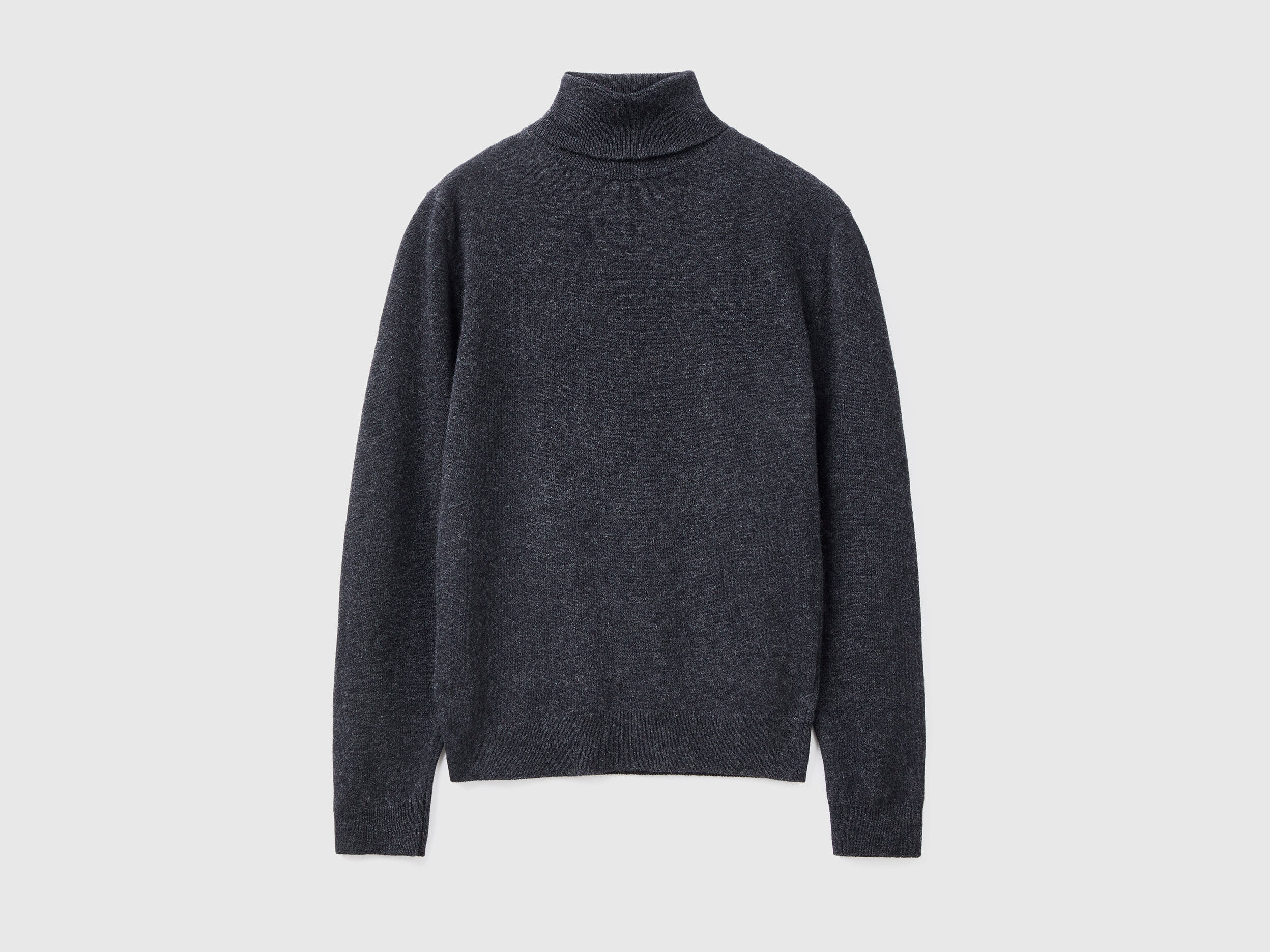 Pull chaud gris anthracite col roul en pure laine M rinos