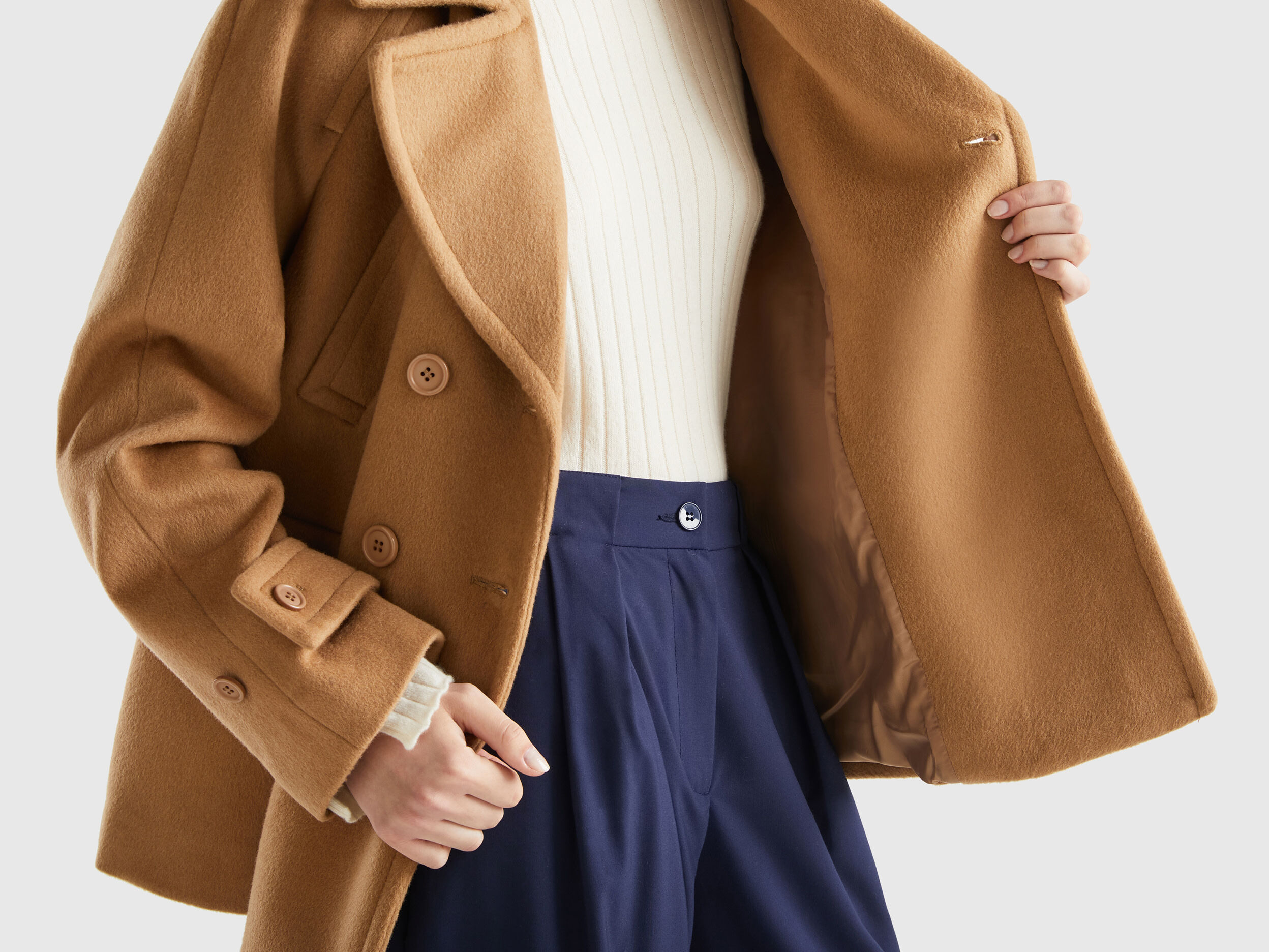 Manteau 2025 court camel