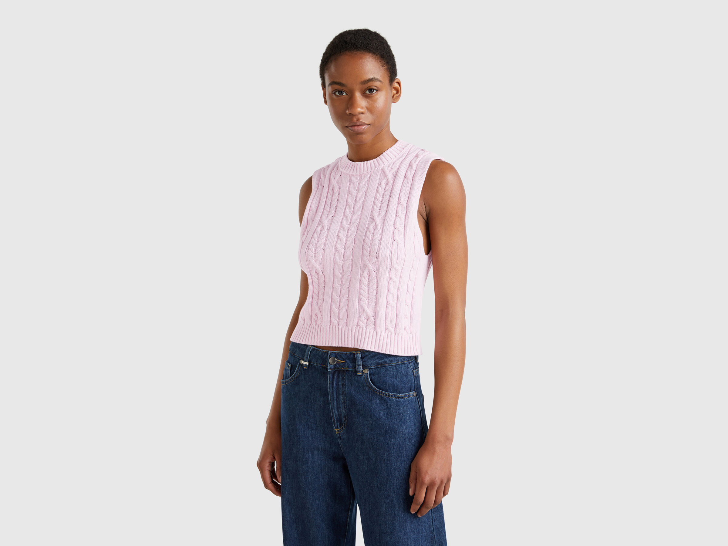 SLEEVELESS SWEATER Femme image number 0