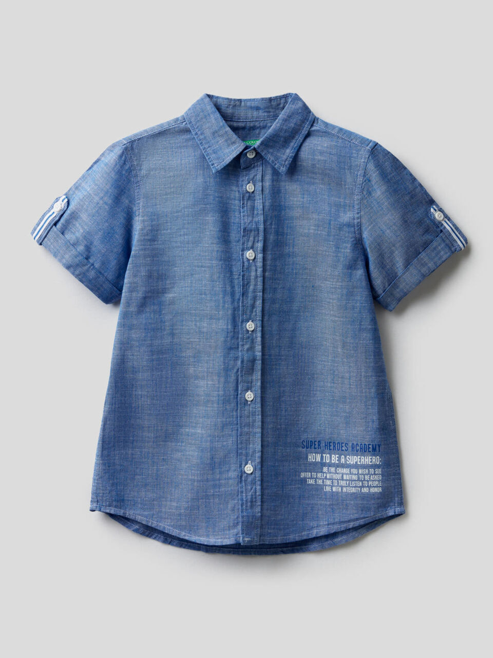 Chemise avec manches retroussées image number 1