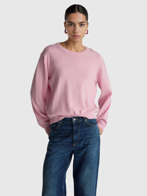 Pull coupe décontractée en pure laine mérinos Femme