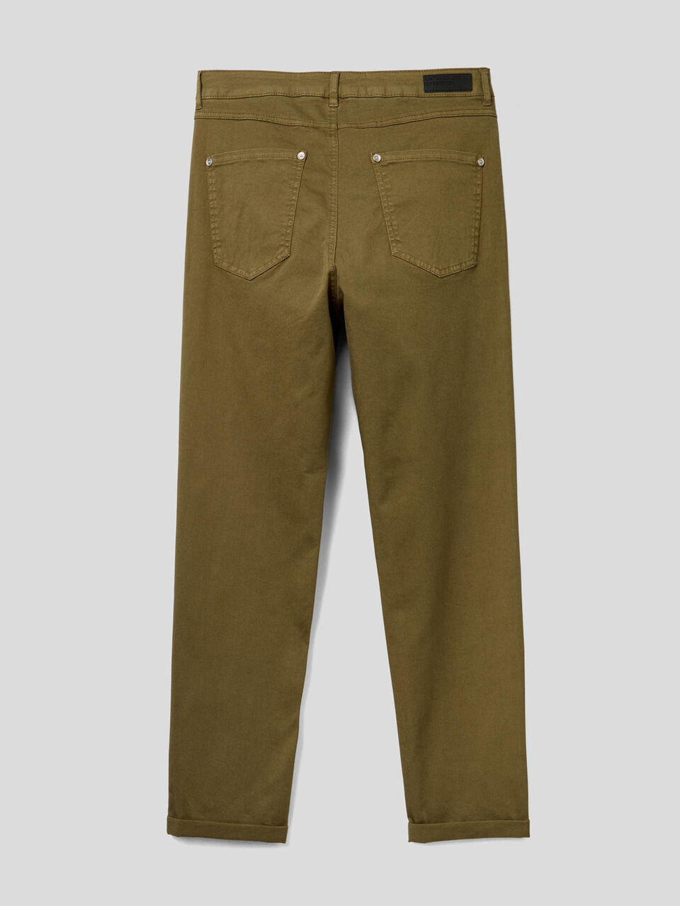 Pantalon boyfriend en coton stretch image number 2