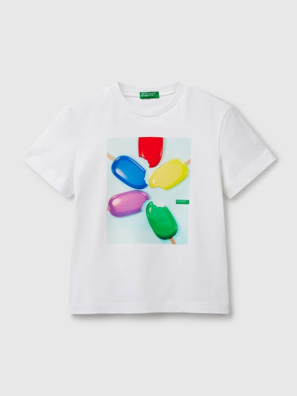 T-shirt with ice cream print Garçon