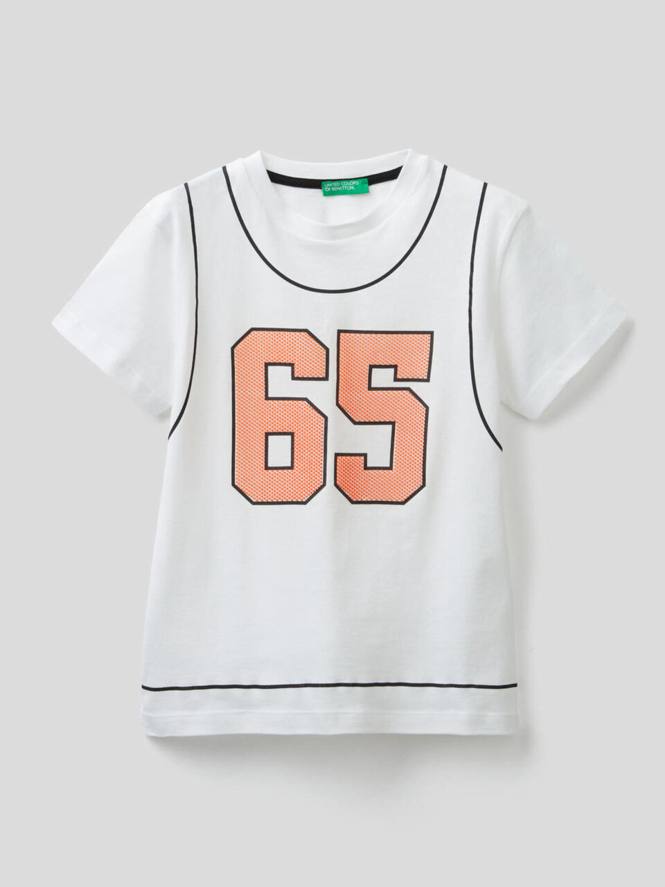 T-shirt en coton avec imprimé 3D image number 1