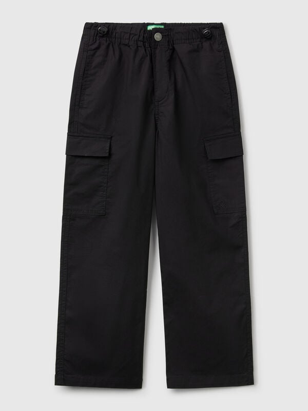 Pantalon parachute en coton stretch Garçon
