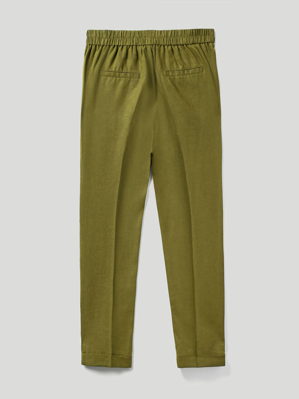 Pantalon cropped 100% lin image number 2
