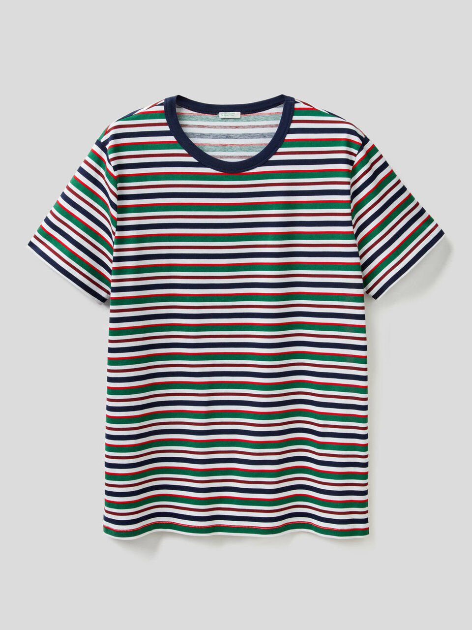 T-shirt à rayures en pur coton image number 1