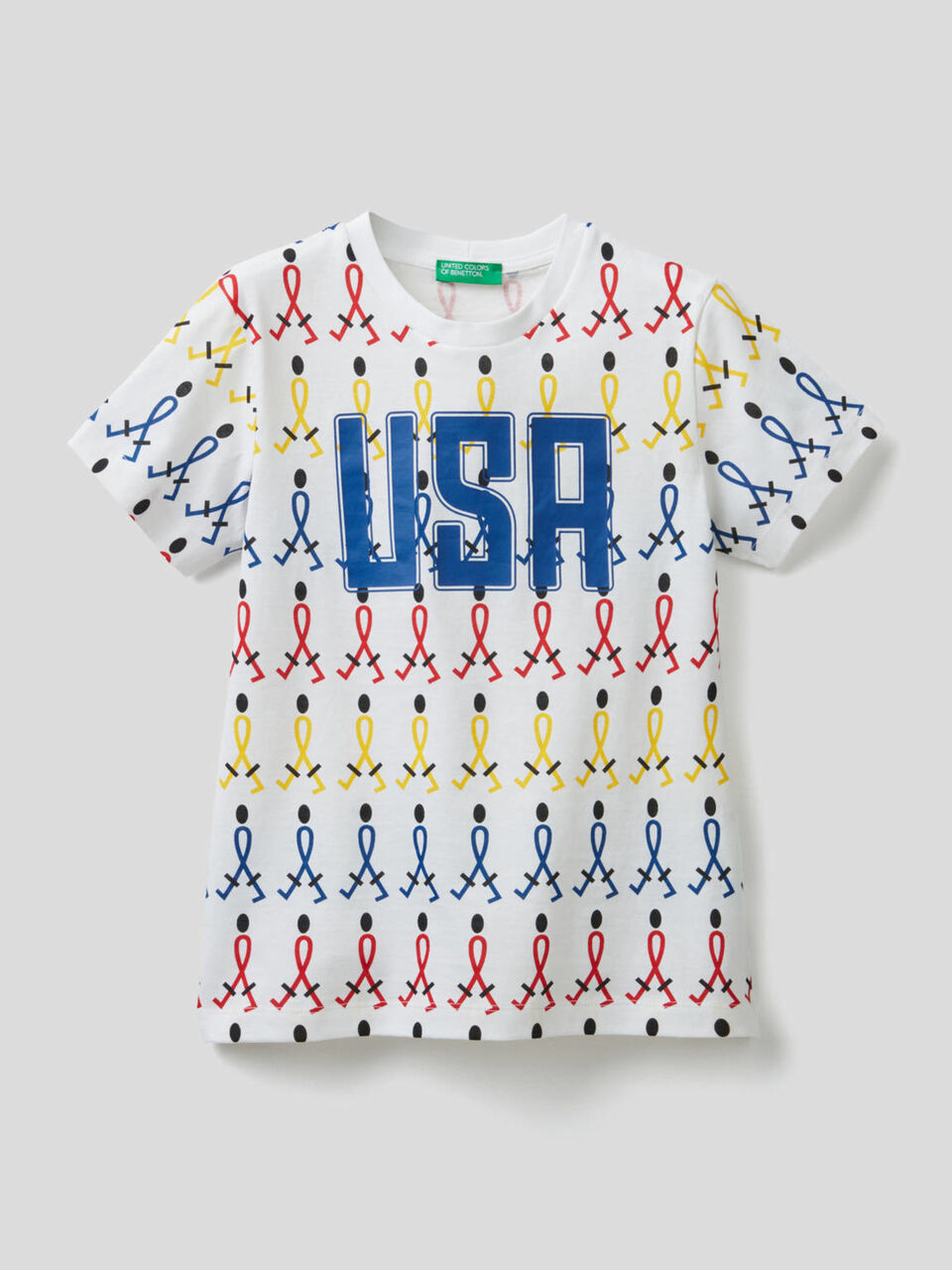 T-shirt imprimé en pur coton image number 1