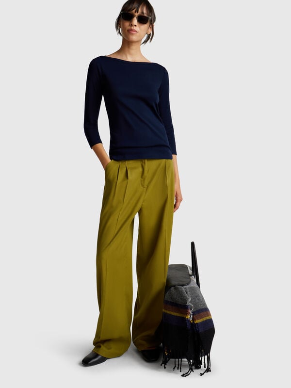 T-shirt col bateau Femme