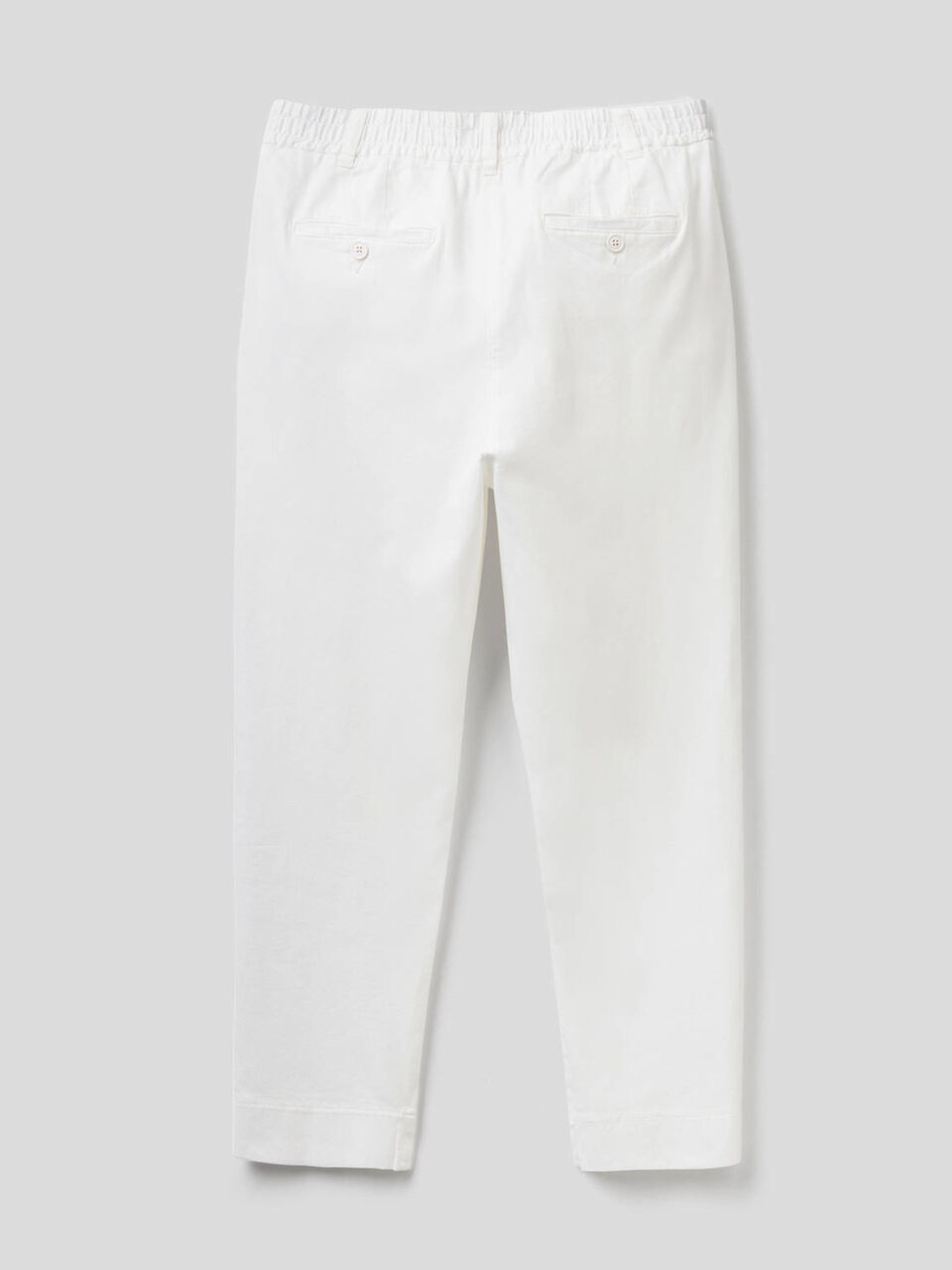Pantalon uni en coton stretch image number 2