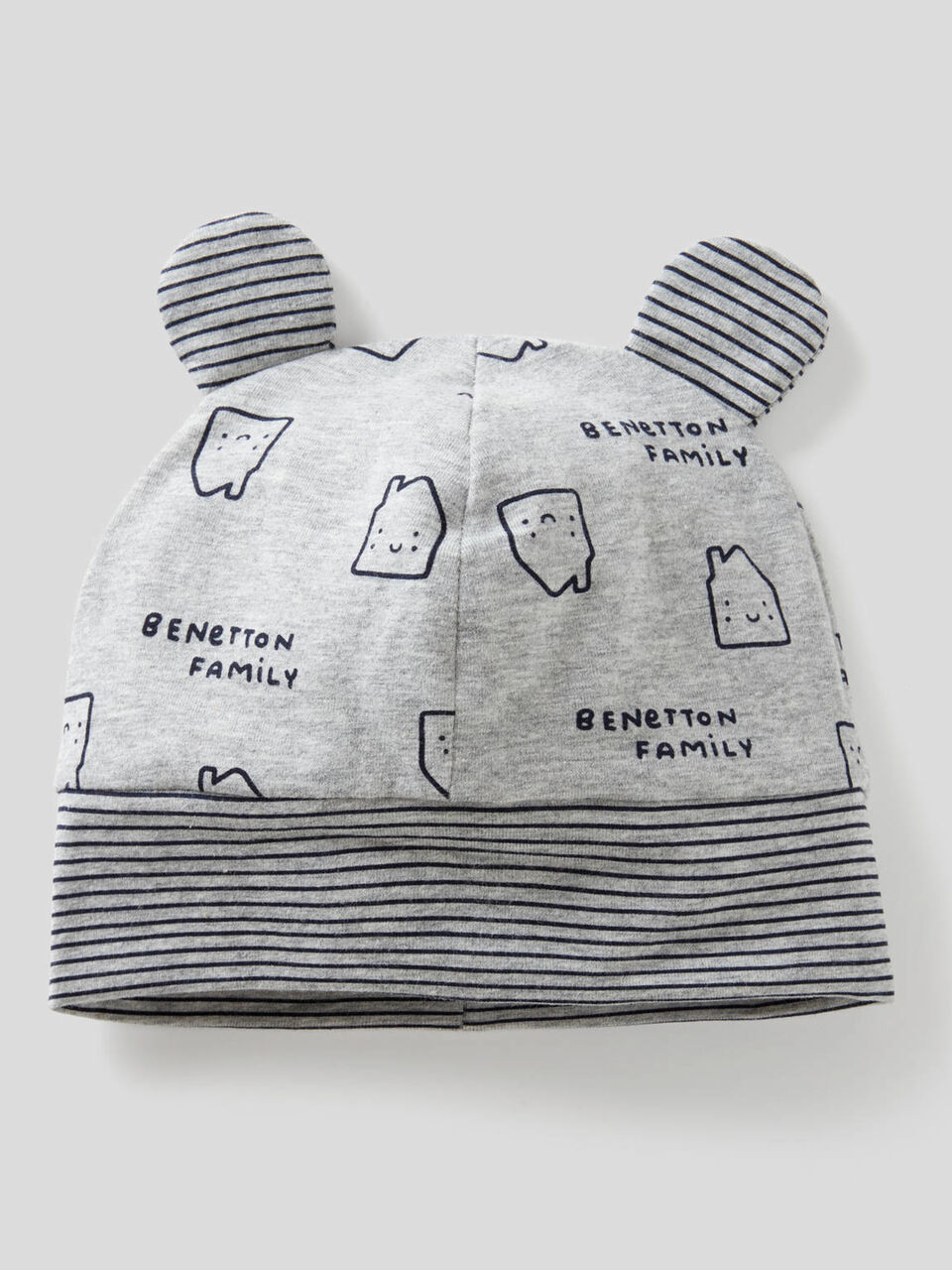 Bonnet en coton avec petites oreilles image number 1