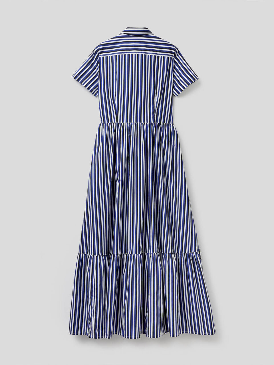 Robe longue à rayures avec volant en bas image number 2