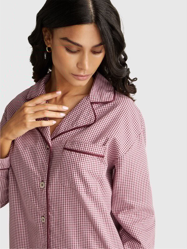 Veste de pyjama à carreaux Femme