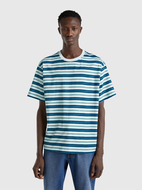 T-shirt oversize à rayures Homme