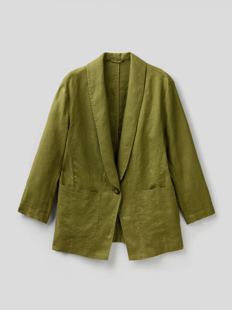 Blazer en lin à manches 3/4 image number 1