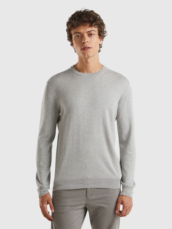 Pull 100 % coton à col rond Homme