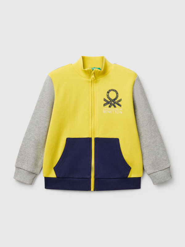 Sweat en coton avec fermeture éclair Garçon