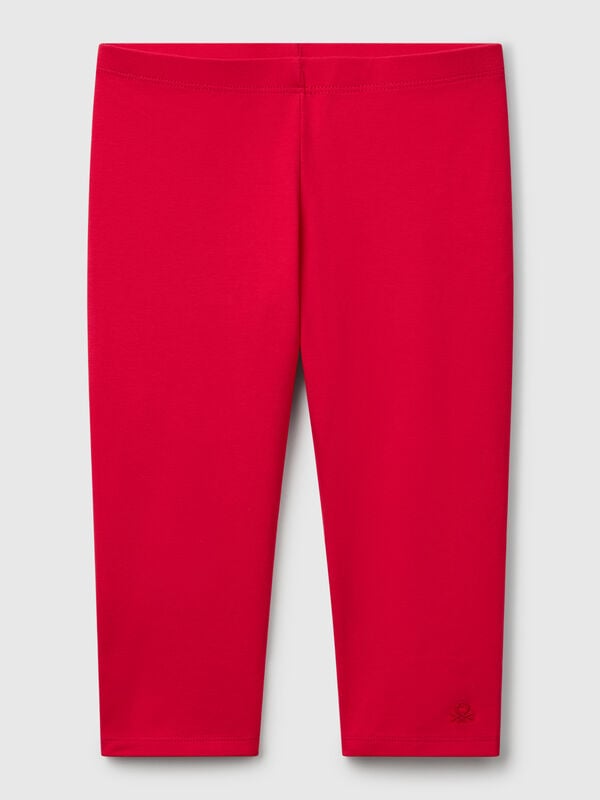 Legging mi-long en coton stretch Filles