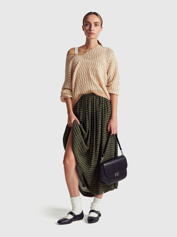 Jupe à imprimé graphique Femme