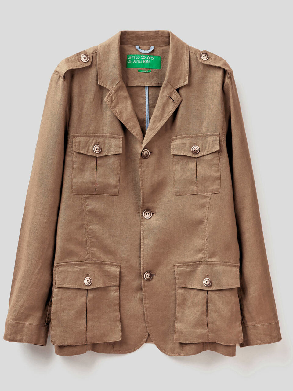 Veste en pur lin avec poches image number 1