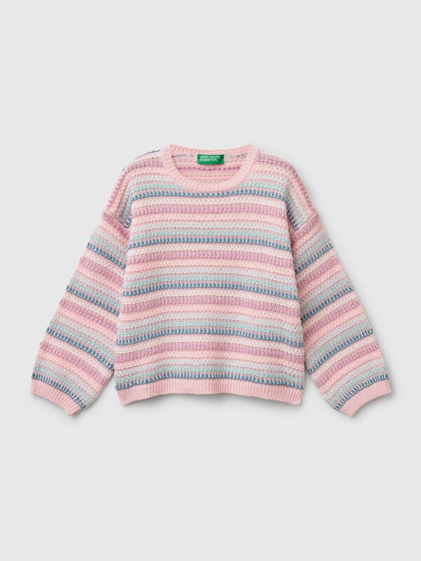 Pull rayé multicolore Filles