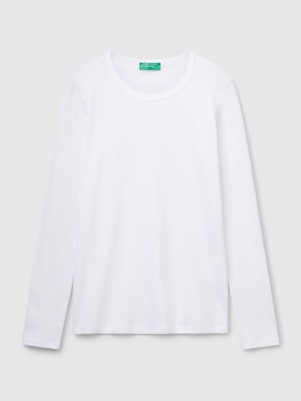 T-shirt à manches longues 100 % coton T-shirt à manches longues 100 % coton Femme