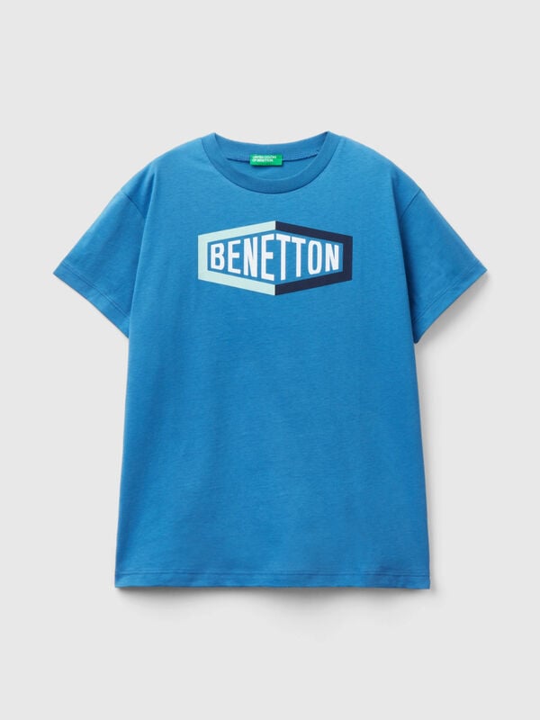 T-shirt en 100 % coton bio à logo Garçon