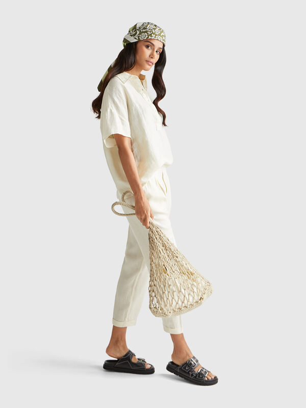 Écharpe en tissu à motifs Femme