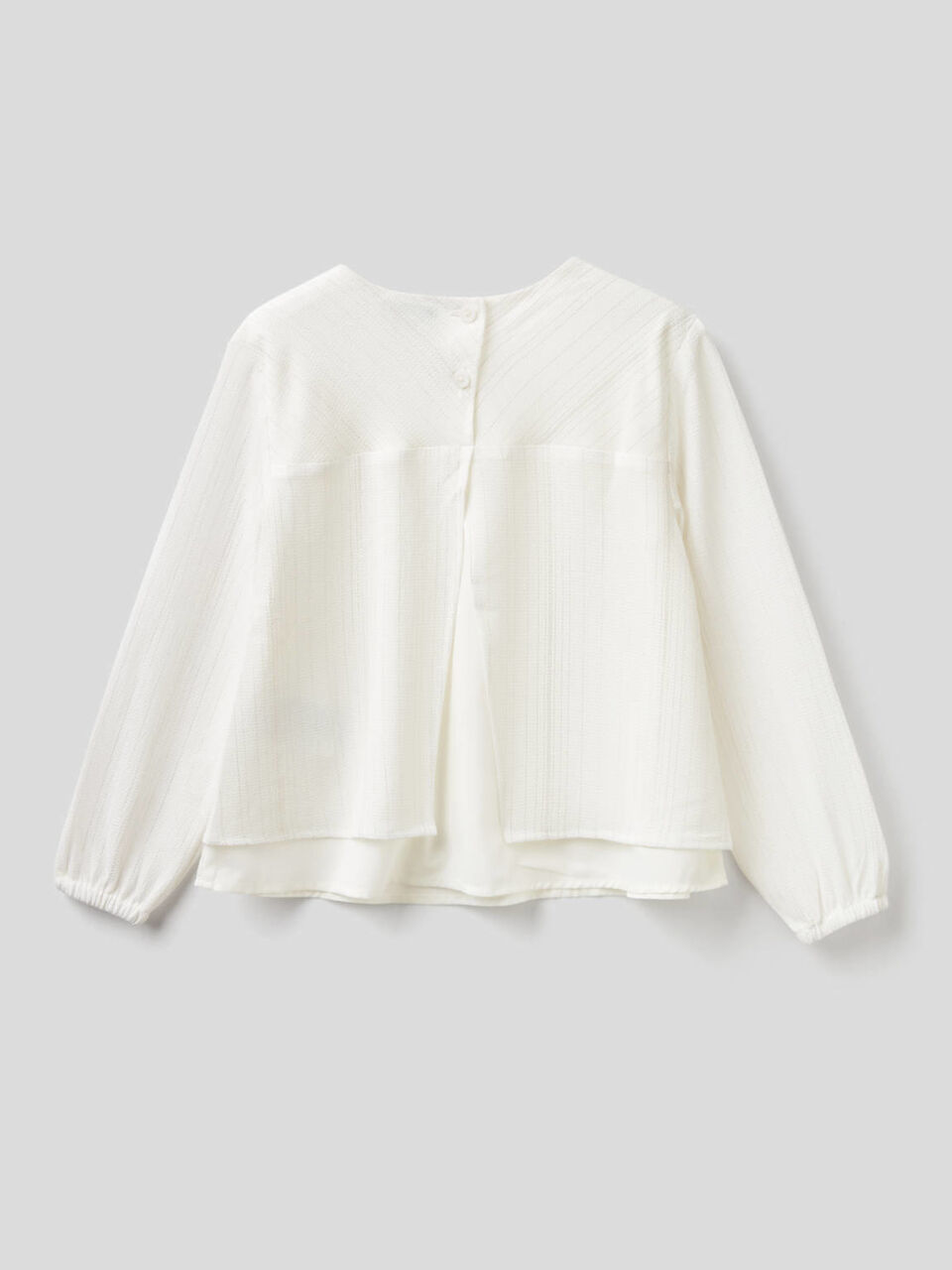 Blouse double épaisseur en crépon image number 2