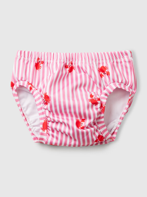 Bas de maillot de bain rayé avec crabes Naissancede